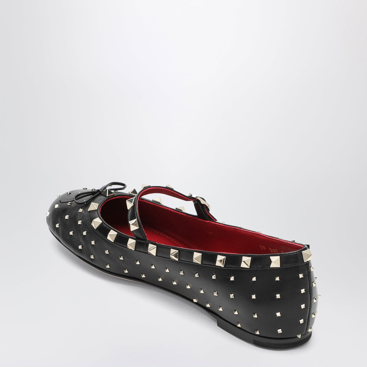 Valentino Garavani Black Rockstud Leather Ballerinas Women VALENTINO GARAVANI