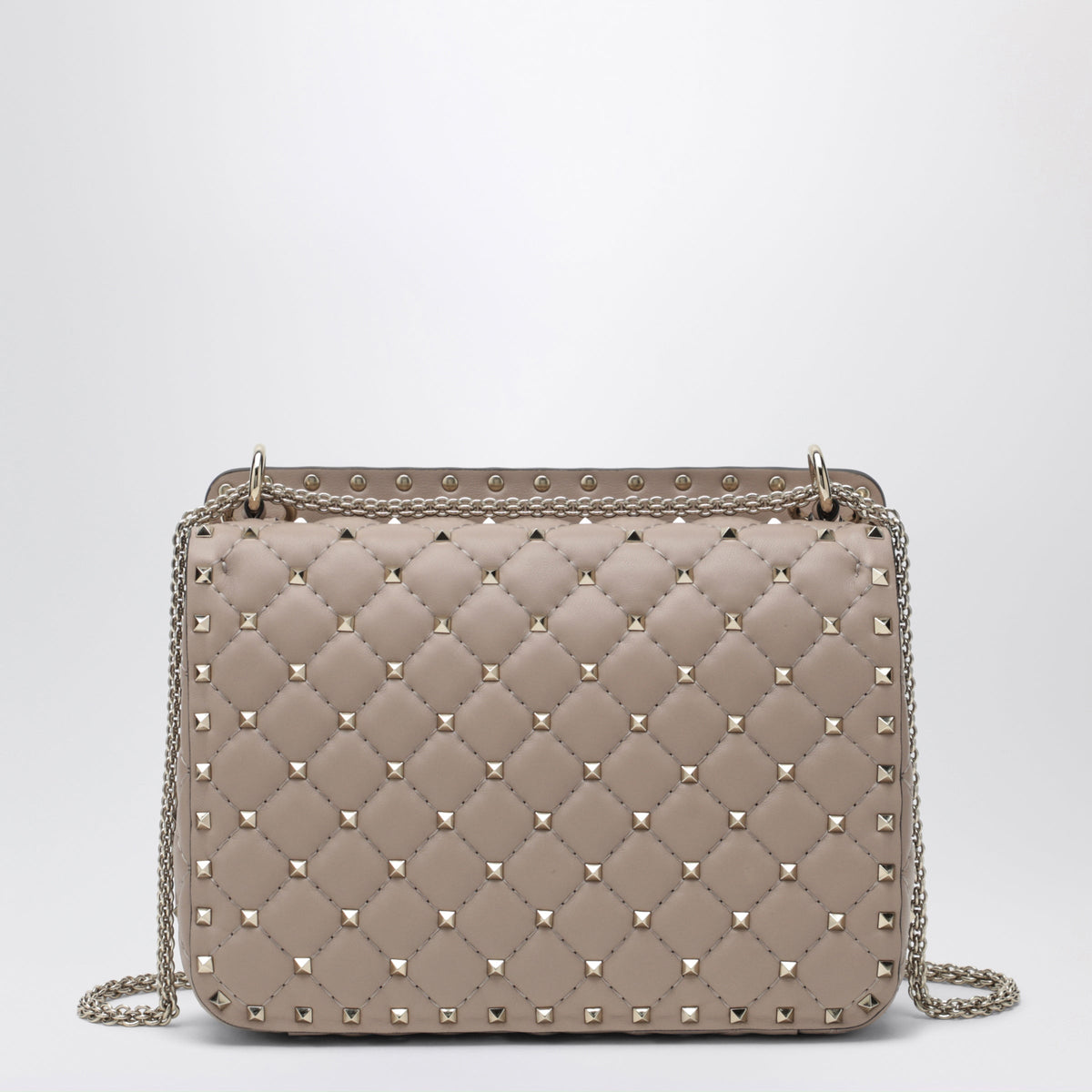 Valentino Garavani Medium Rockstud Spike Bag In Powder Pink Nappa Leather Women VALENTINO GARAVANI
