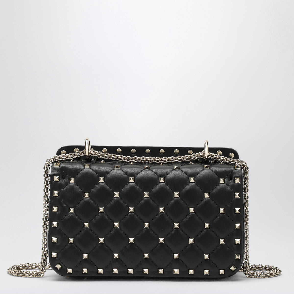 Valentino Garavani Mini Rockstud Spike Top Handle Bag In Black Leather Women VALENTINO GARAVANI