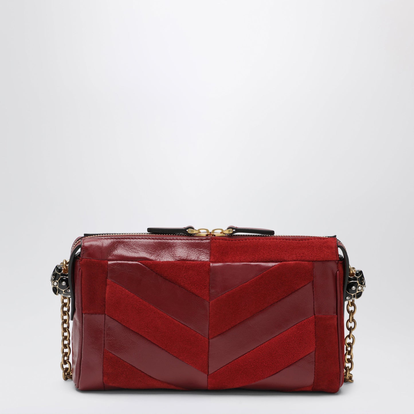 Valentino Garavani Small Panthea Shoulder Bag In Suede And Nappa Leather With Chevron Pattern Women VALENTINO GARAVANI