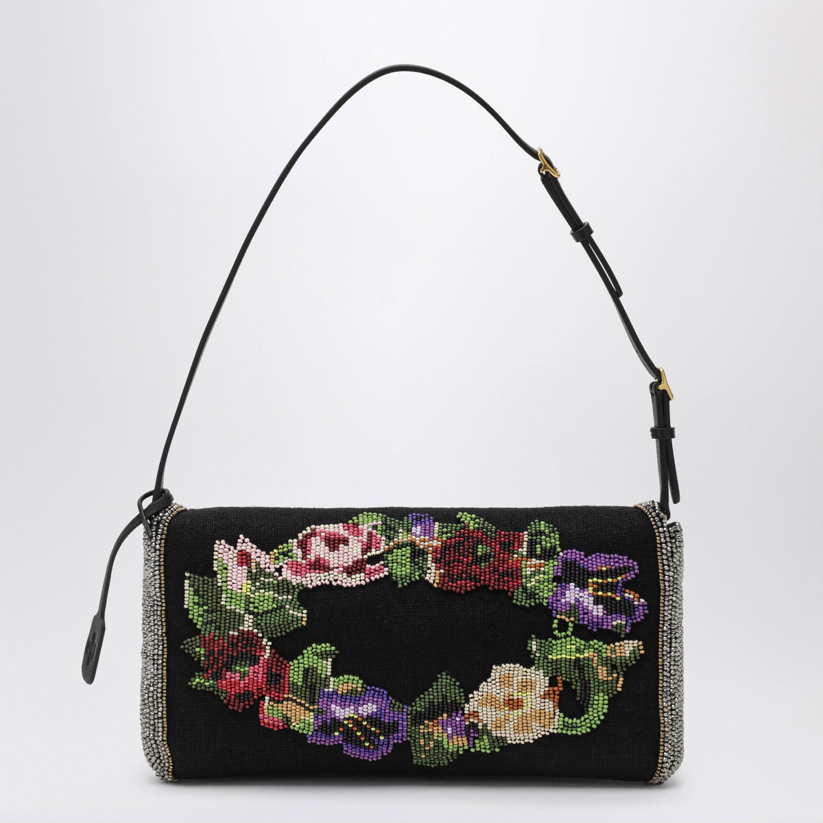 Valentino Garavani Small Devain Shoulder Bag With Floral Bead Embroidery Women VALENTINO GARAVANI