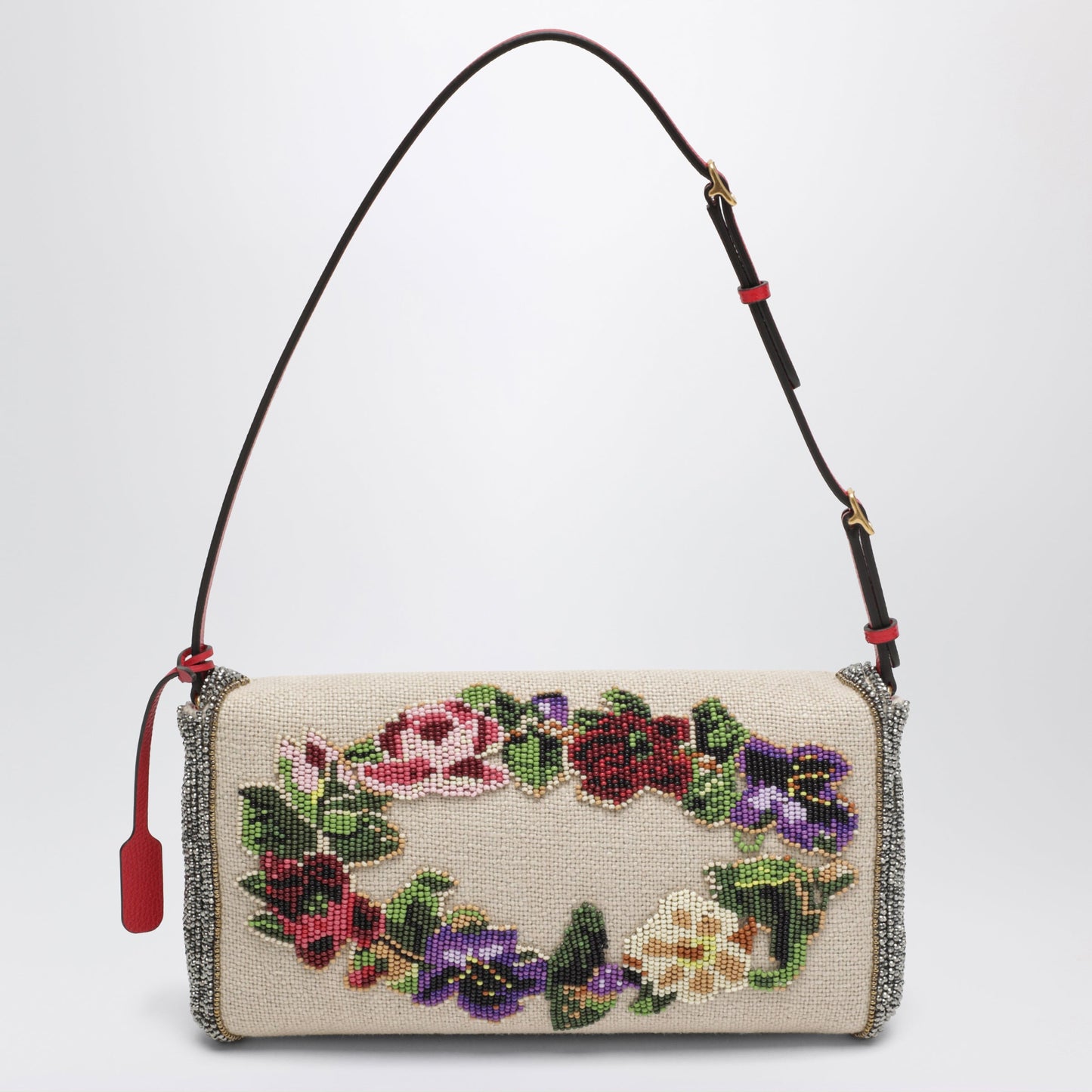Valentino Garavani Small Devain Shoulder Bag With Floral Bead Embroidery Women VALENTINO GARAVANI