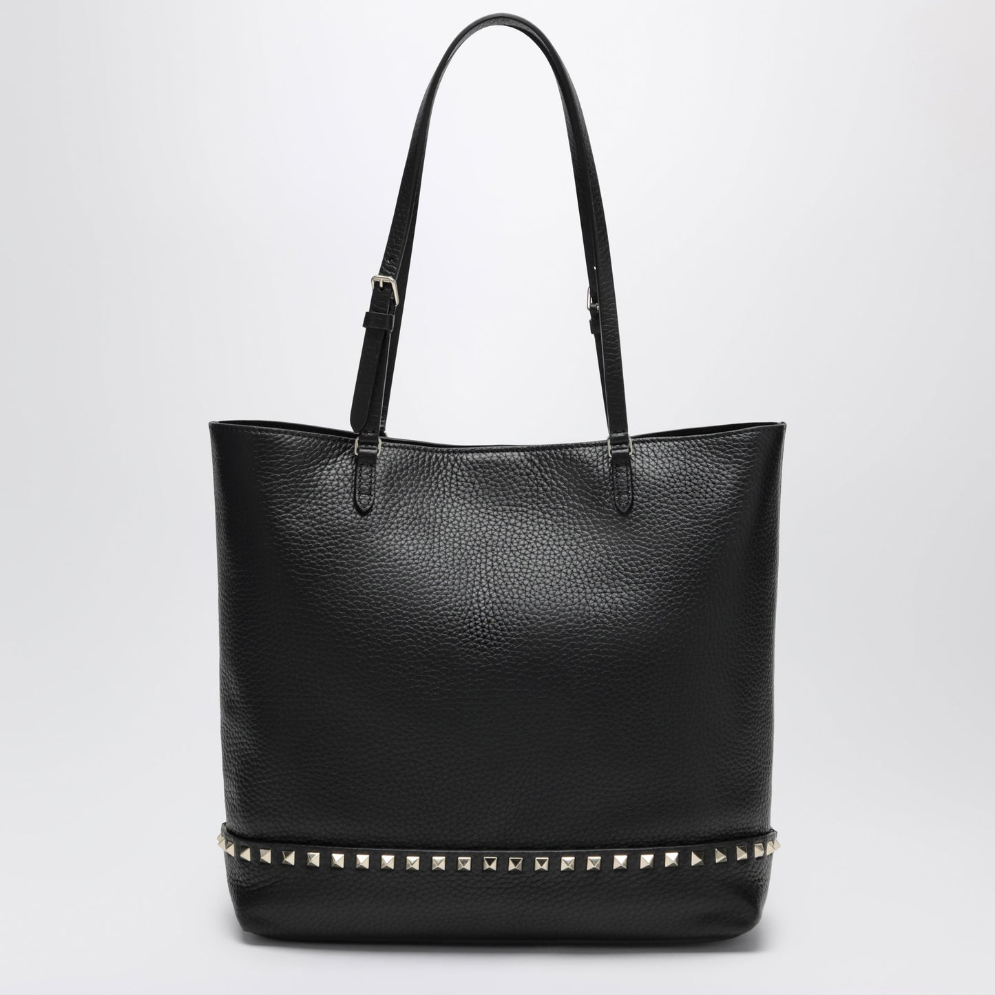 Valentino Garavani Medium Rockstud Shopper Bag In Black Leather Women VALENTINO GARAVANI