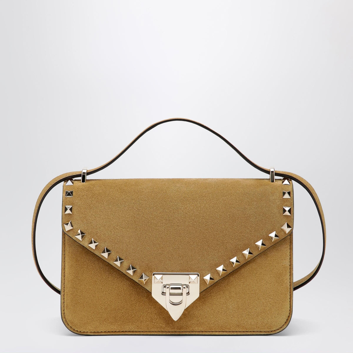 Valentino Garavani Rockstud Havana Small Crossbody Bag In Beige Suede Women Women VALENTINO GARAVANI