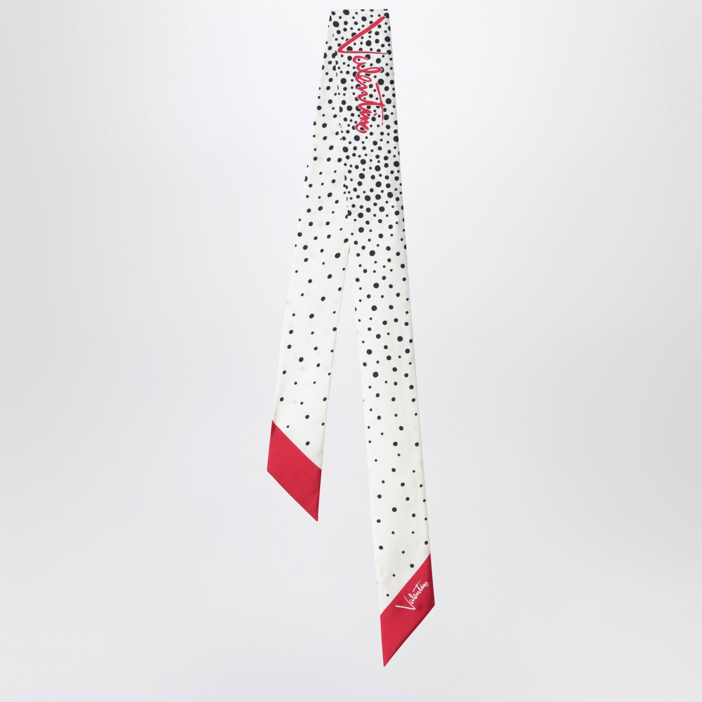 Valentino Garavani Little Stars Starry Bandeau Scarf In Silk, Vanilla Red Women VALENTINO GARAVANI