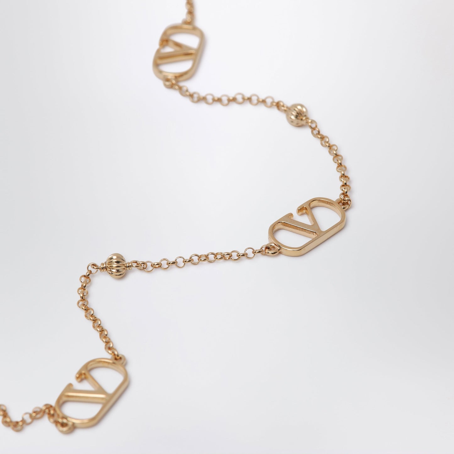 Valentino Garavani Vlogo Signature Necklace In Gold-Tone Metal Women VALENTINO GARAVANI