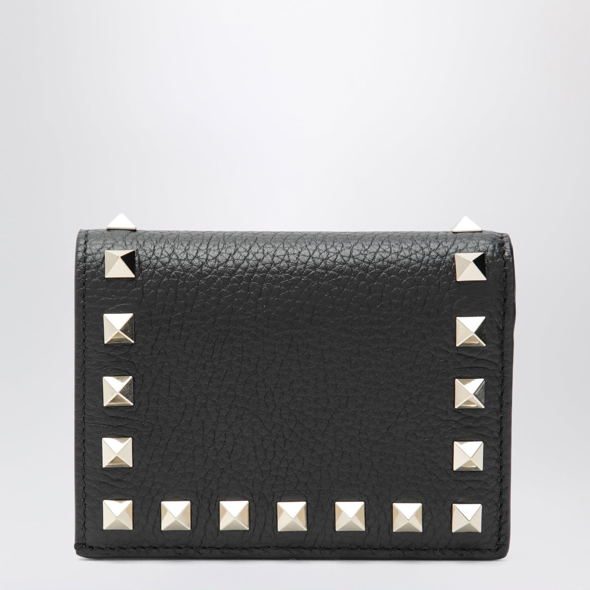 Valentino Garavani Black Rockstud Leather Wallet Women Women VALENTINO GARAVANI