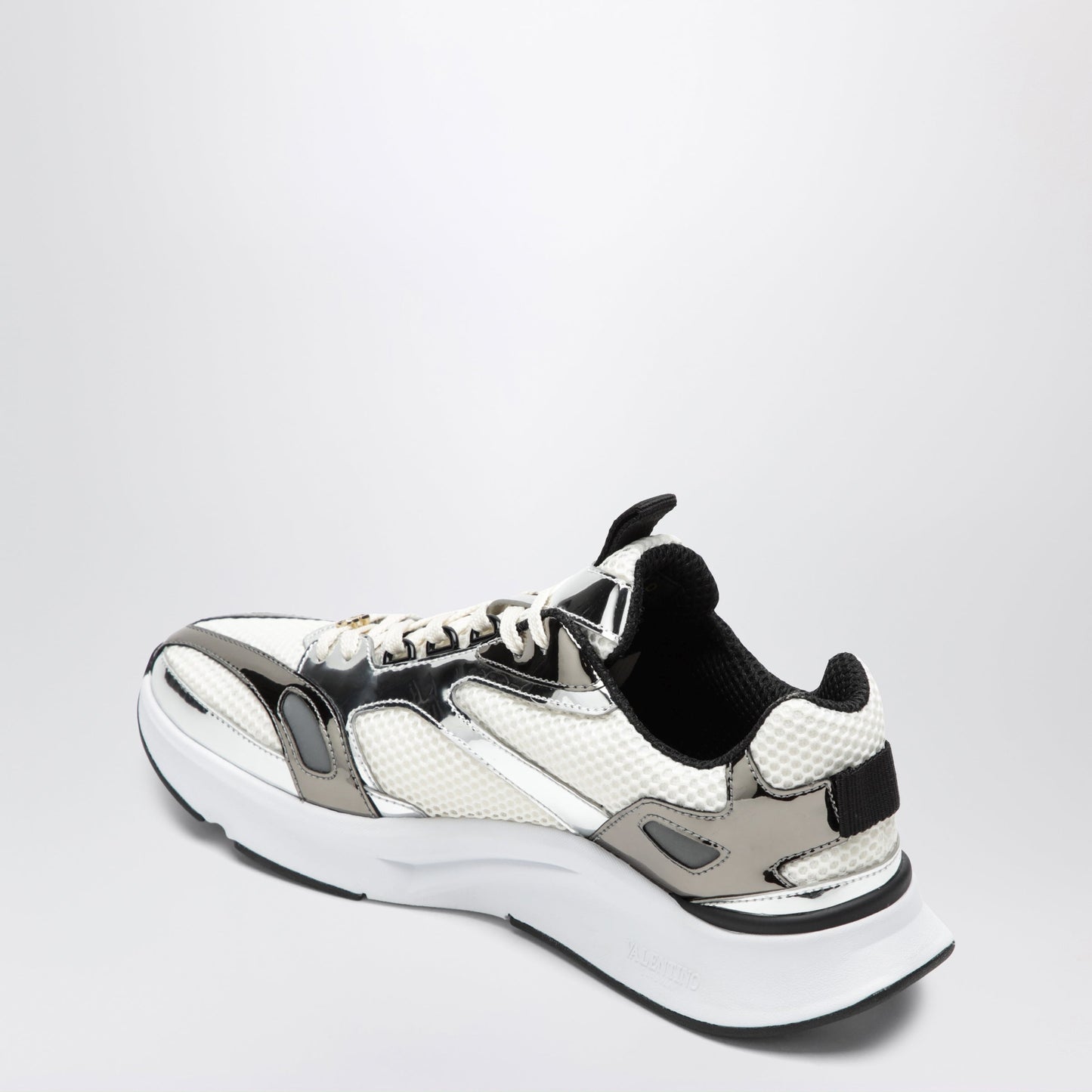 Valentino Garavani Demivee Sneakers In Ivory And Silver Women VALENTINO GARAVANI
