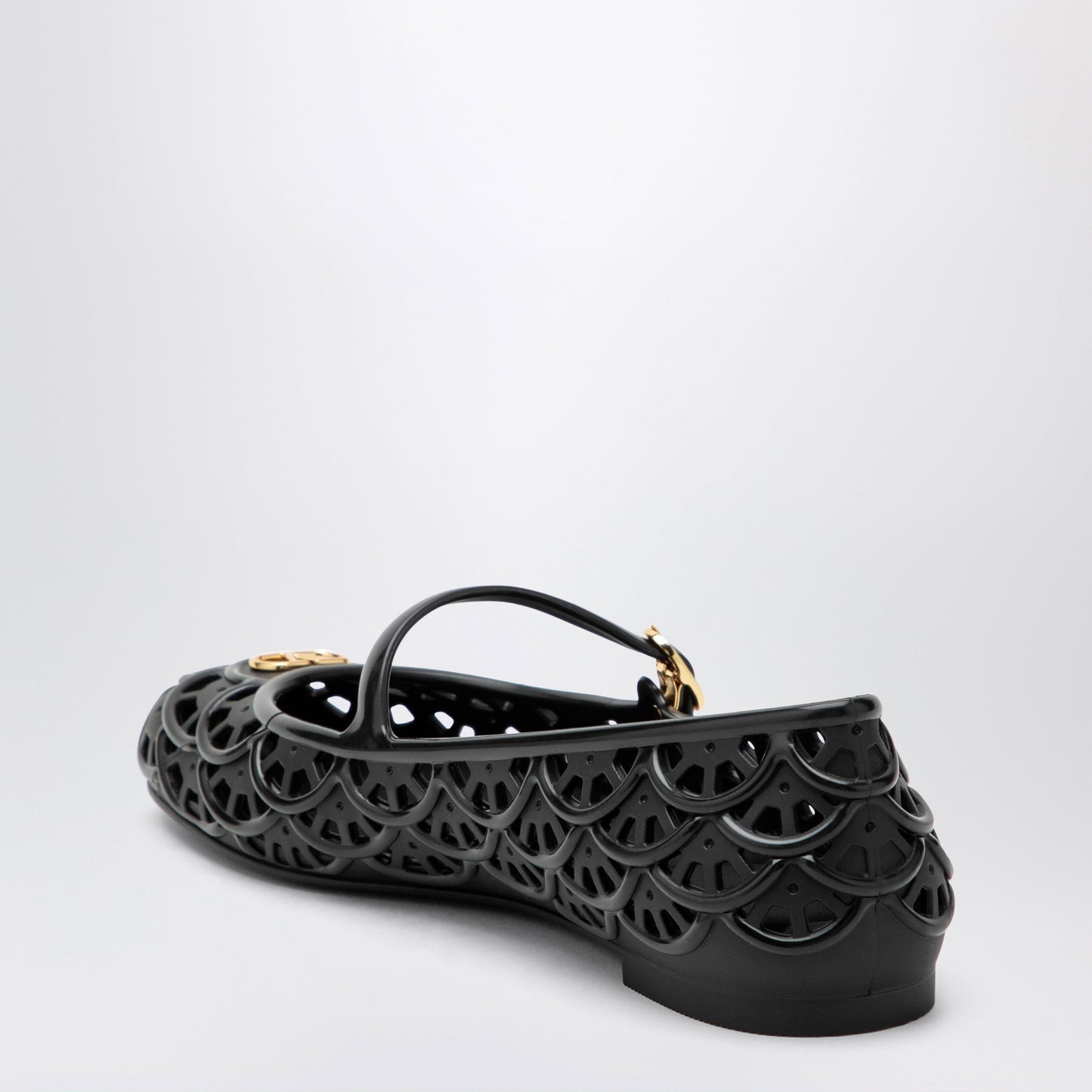 Valentino Garavani Black Vlogo Signature Rubber Ballet Flats Women VALENTINO GARAVANI