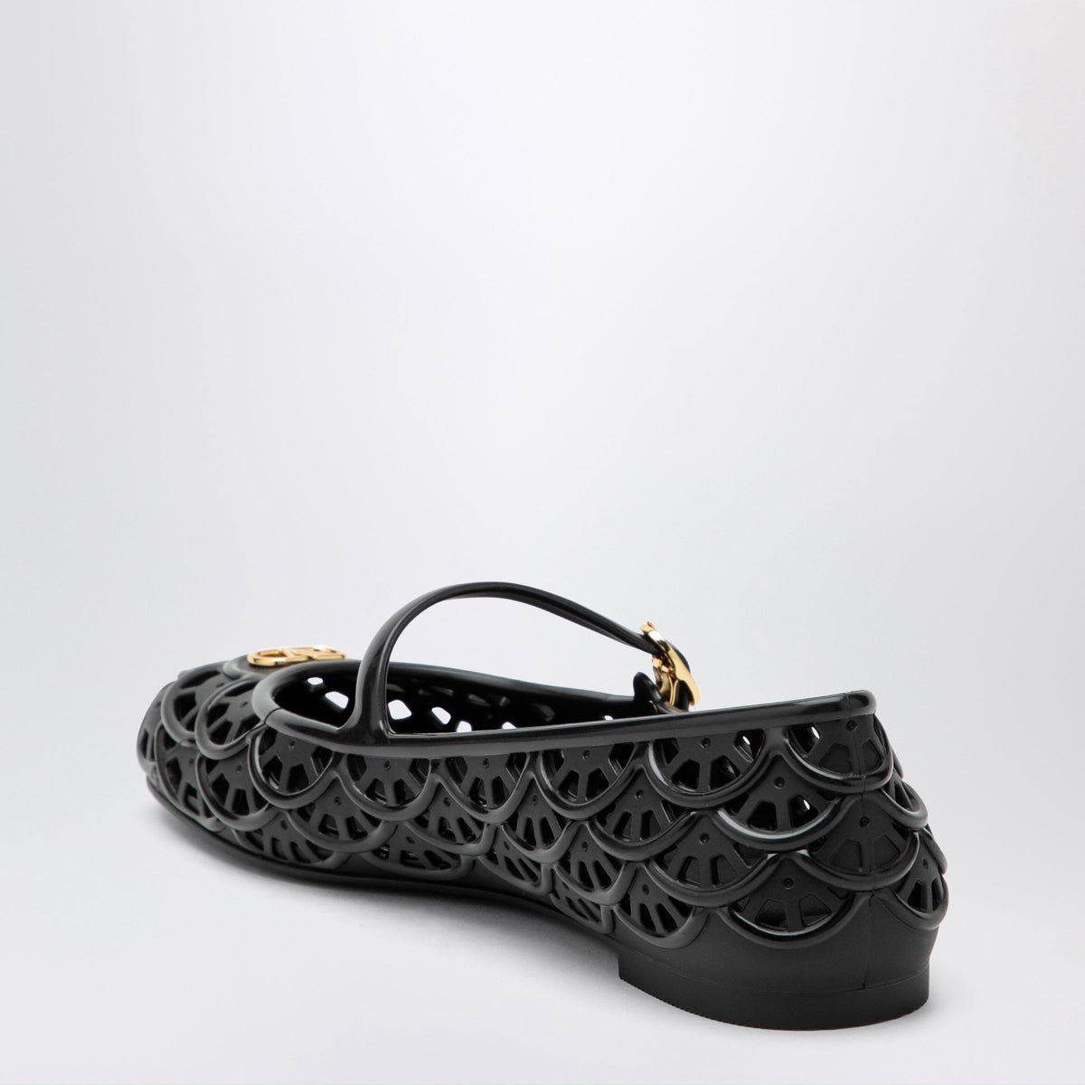 Valentino Garavani Black Vlogo Signature Rubber Ballet Flats Women VALENTINO GARAVANI