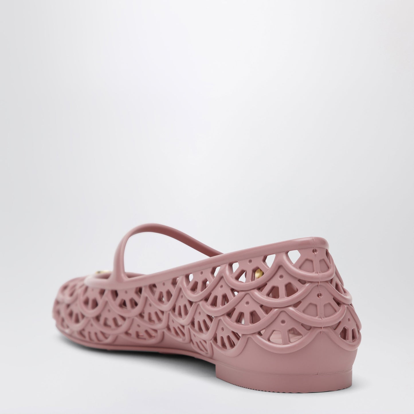 Valentino Garavani Pink Rubber Vlogo Signature Ballet Flats Women VALENTINO GARAVANI