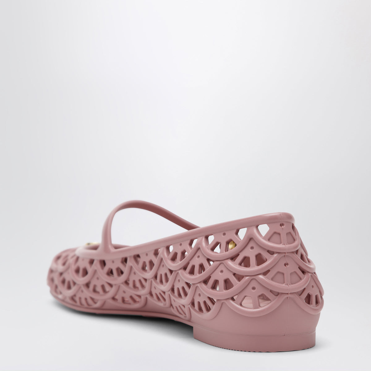 Valentino Garavani Pink Rubber Vlogo Signature Ballet Flats Women VALENTINO GARAVANI