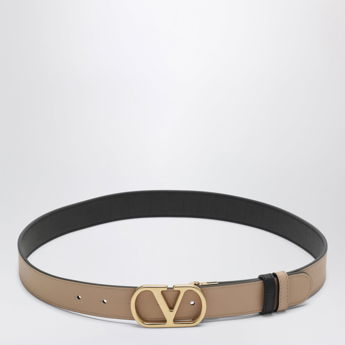 Valentino Garavani Black/Pink Reversible Vlogo Signature Belt Women VALENTINO GARAVANI