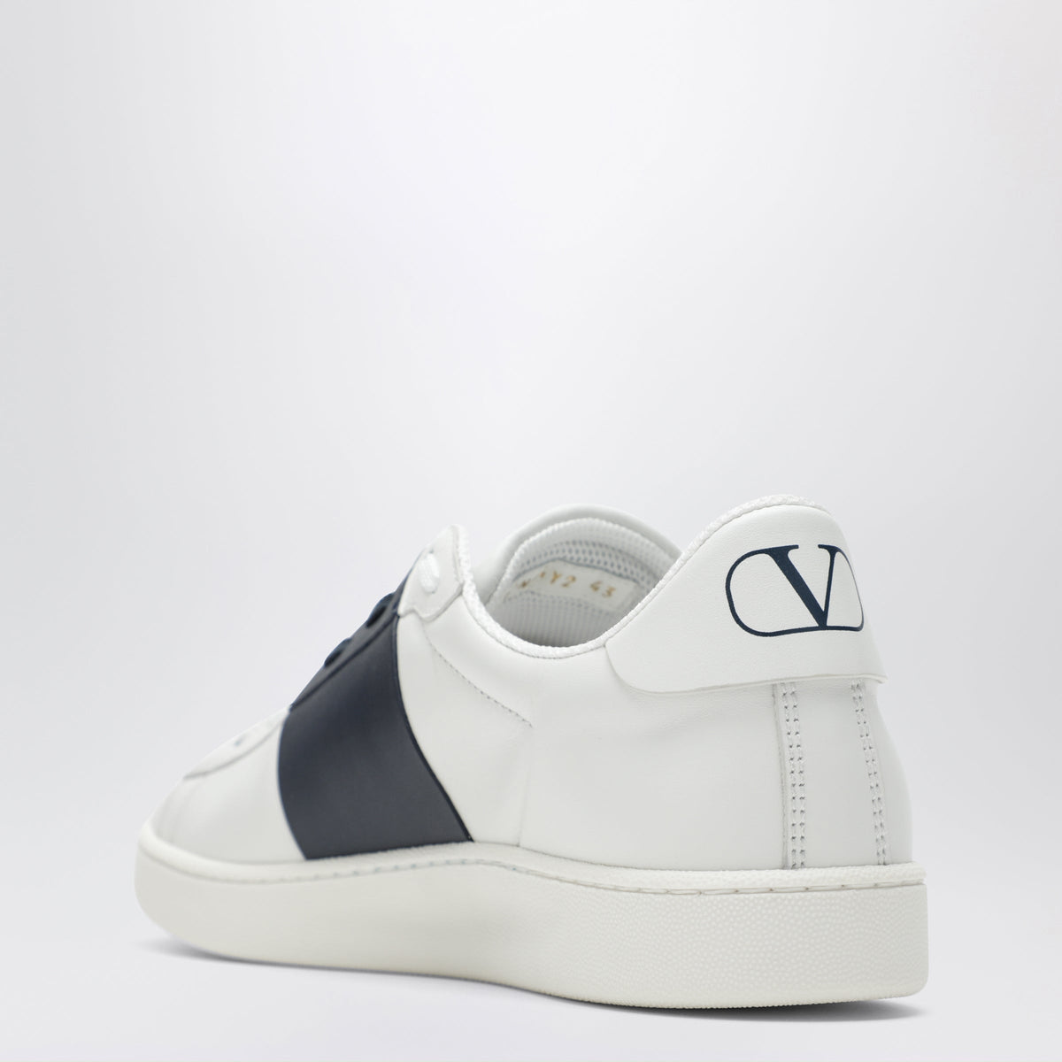 Valentino Garavani Open Royco Nappa Leather Sneakers In White/Navy Men VALENTINO GARAVANI