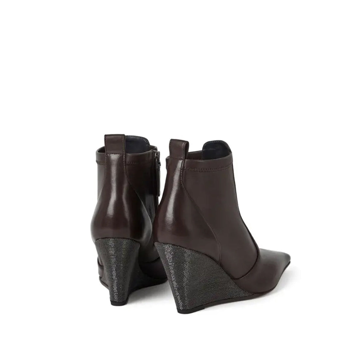 Brunello Cucinelli Monili Wedge Ankle Boots Women BRUNELLO CUCINELLI
