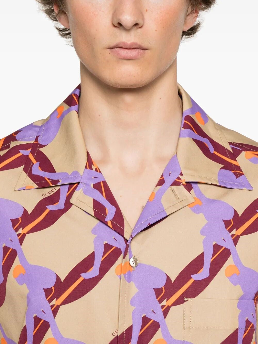 Gucci Men `Twisted Surf On Pop` Print Shirt GUCCI