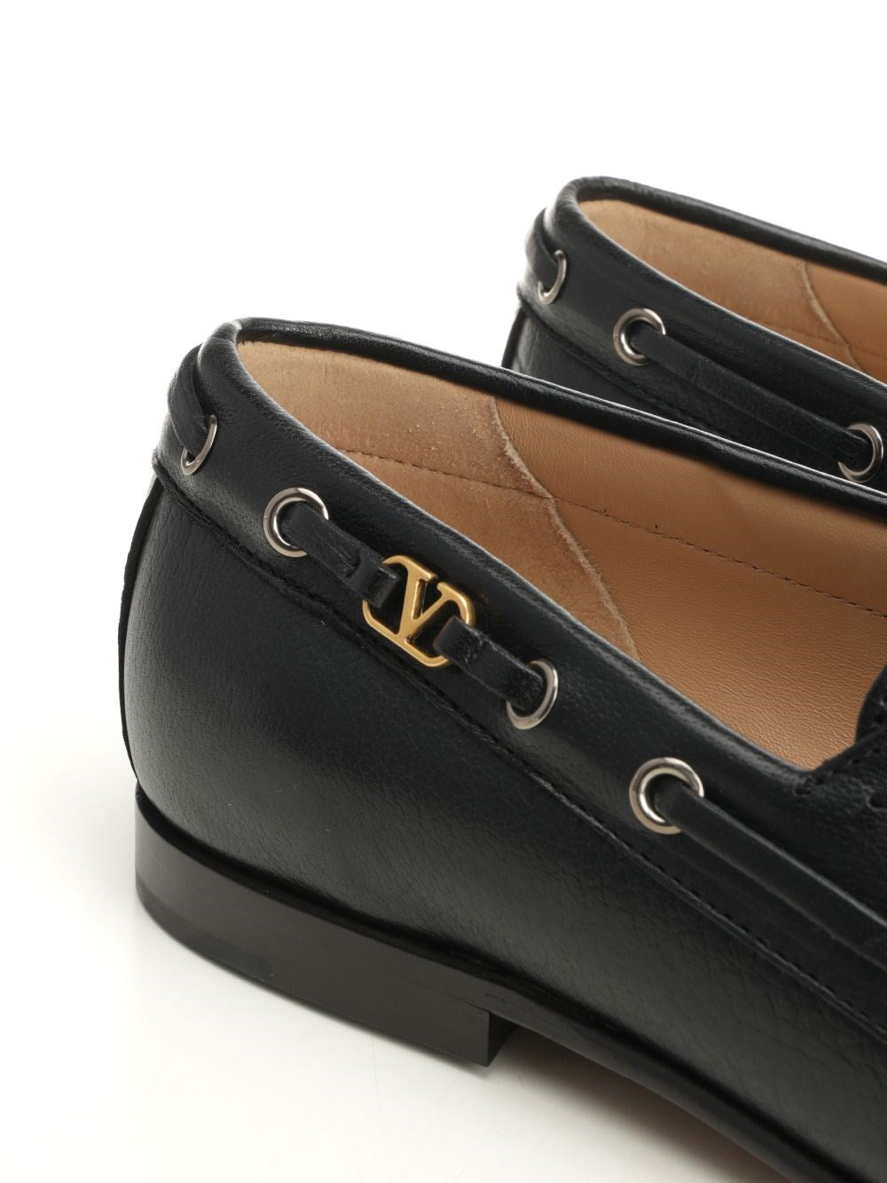 Valentino Garavani Men Leather Loafers With Logo VALENTINO GARAVANI