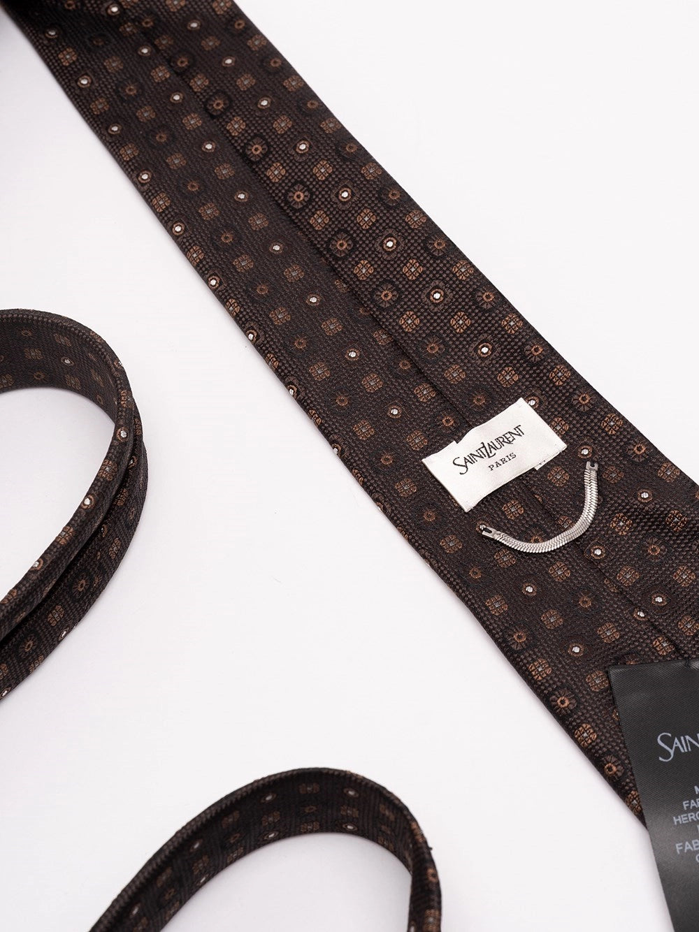 Saint Laurent Men Tie In Silk Jacquard