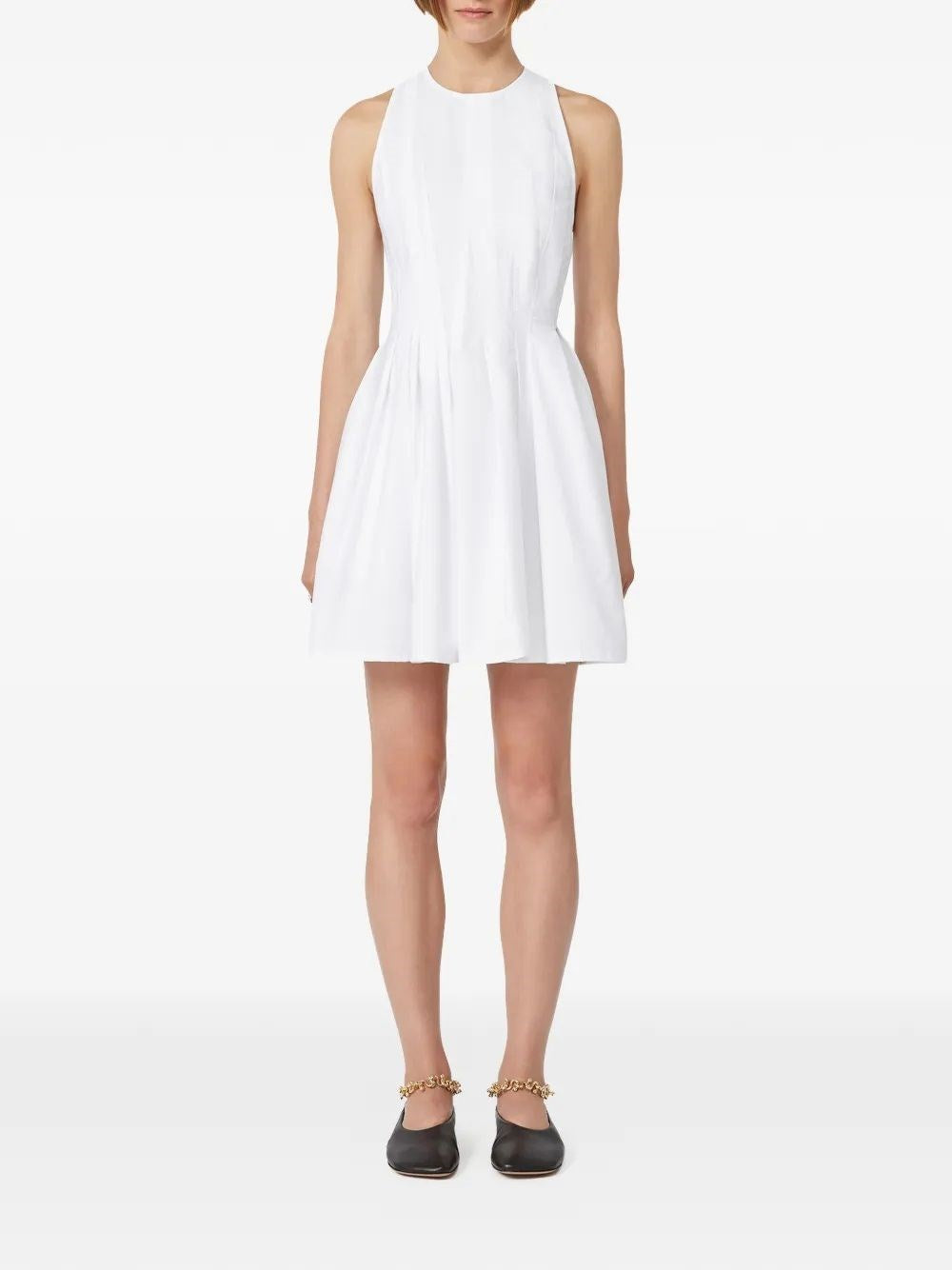 Sportmax Women Ara Sleeveless Washed Cotton Mini Dress SPORTMAX