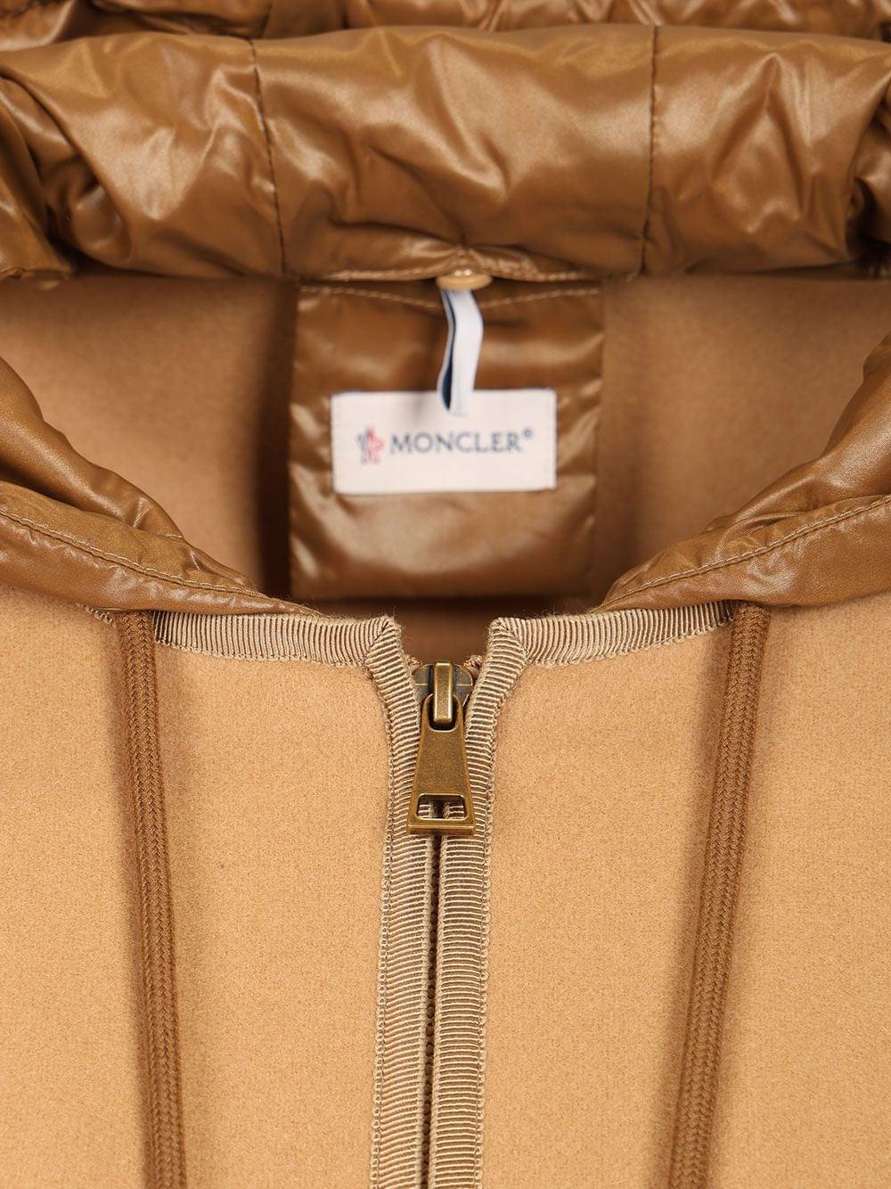 Moncler Women Padded Cape In Wool Blend MONCLER