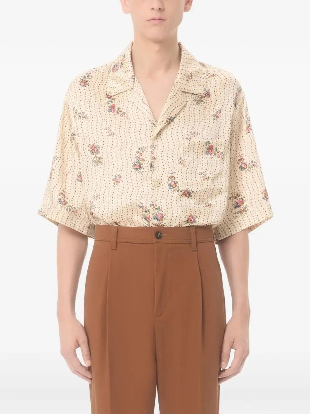 Valentino Garavani Men `Papier Floral` Bowling Shirt VALENTINO GARAVANI
