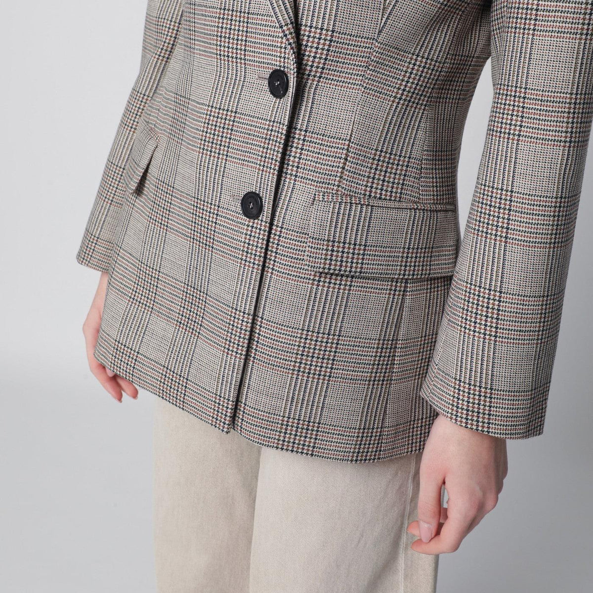 Anine Bing Asymmetric Prince Of Wales Jacket Women ANINE BING