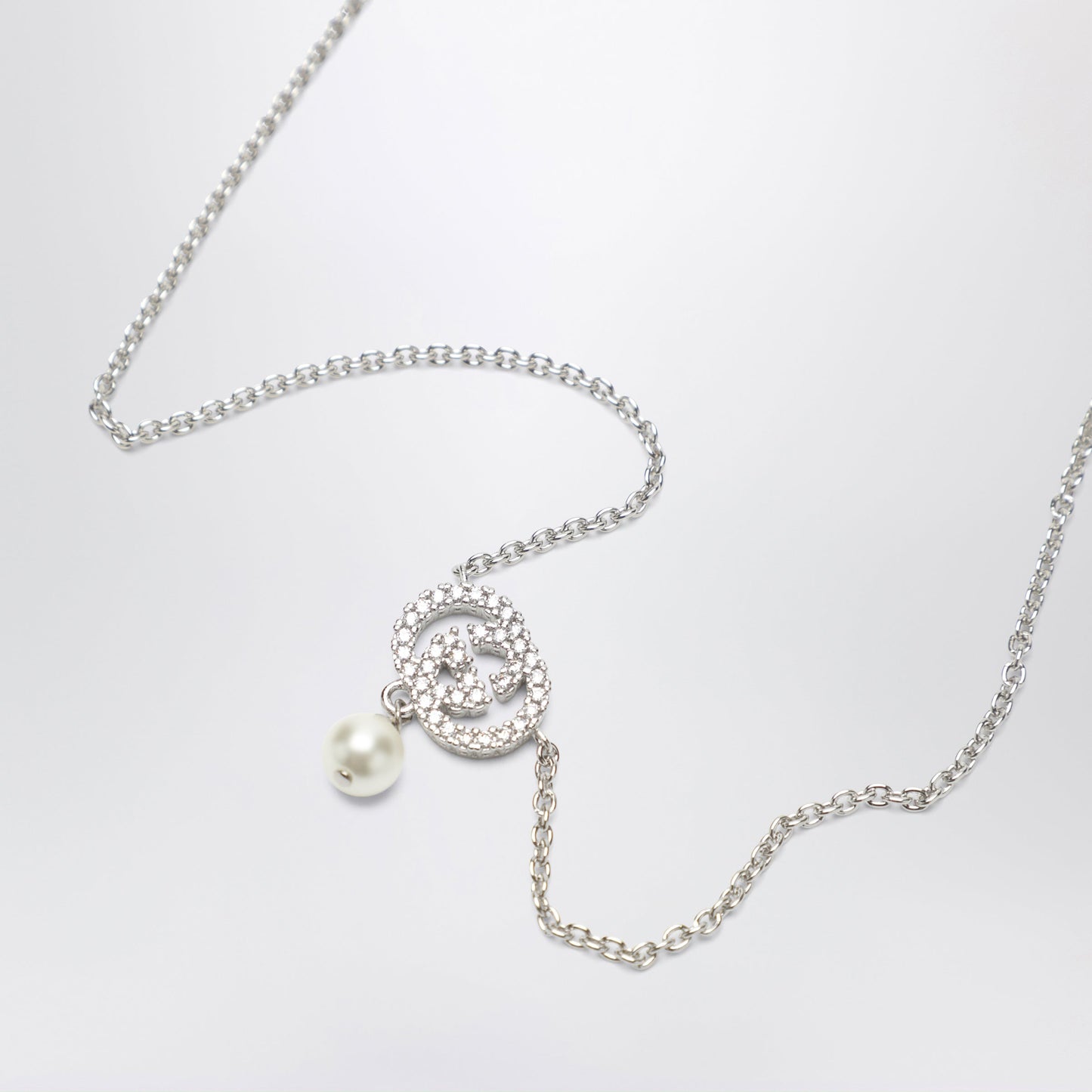 Gucci Gg Necklace With Crystals And Pearls Women GUCCI