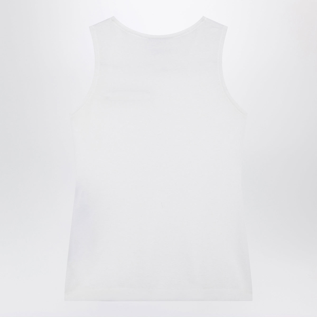 Balenciaga White Cotton-Blend Knit Tank Top Women BALENCIAGA