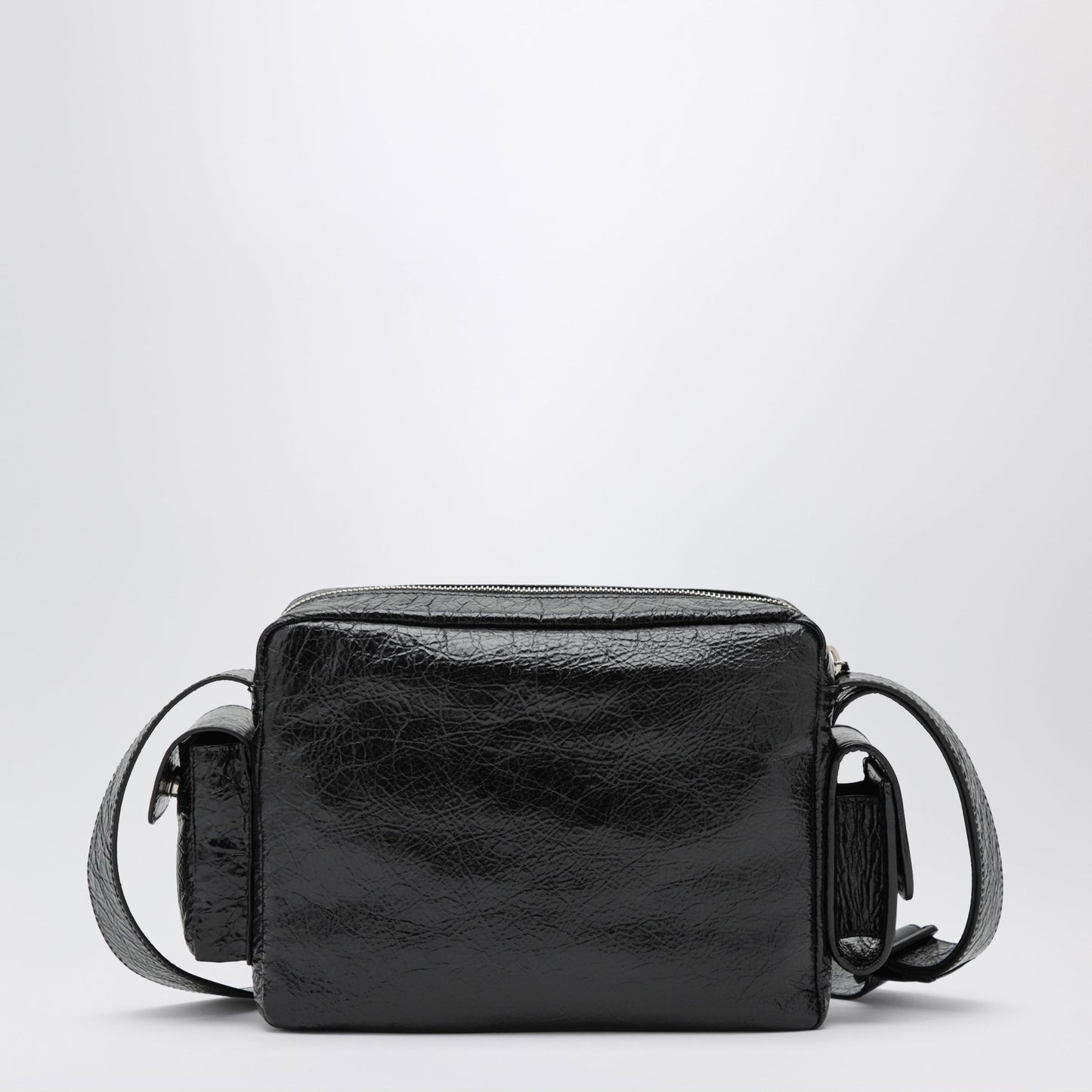 Balenciaga Superbusy Camera Bag In Black Arena Lambskin Men BALENCIAGA