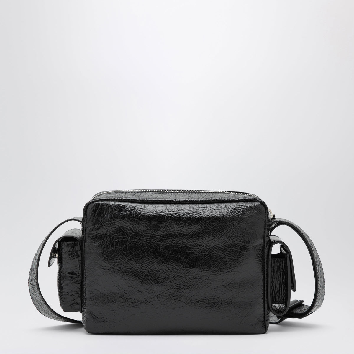 Balenciaga Superbusy Camera Bag In Black Arena Lambskin Men BALENCIAGA