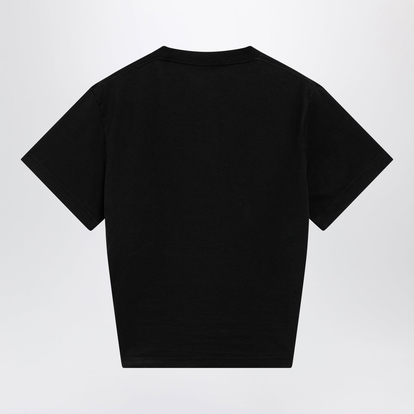 Balenciaga Black Cropped T-Shirt With Logo Print Women BALENCIAGA