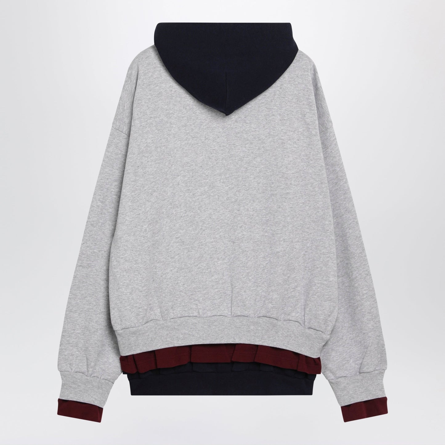 Balenciaga Layered Gray Hoodie Men BALENCIAGA