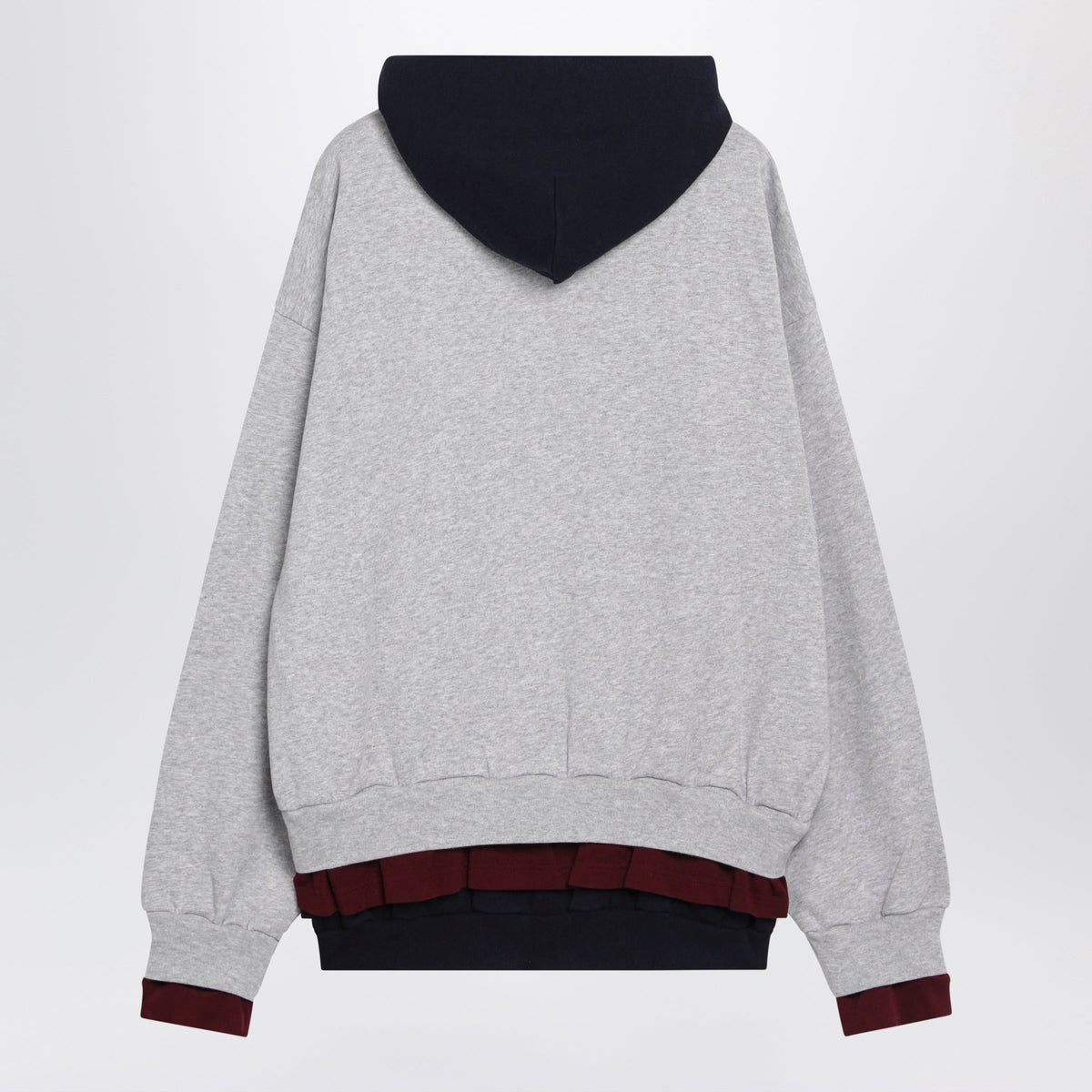 Balenciaga Layered Gray Hoodie Men BALENCIAGA