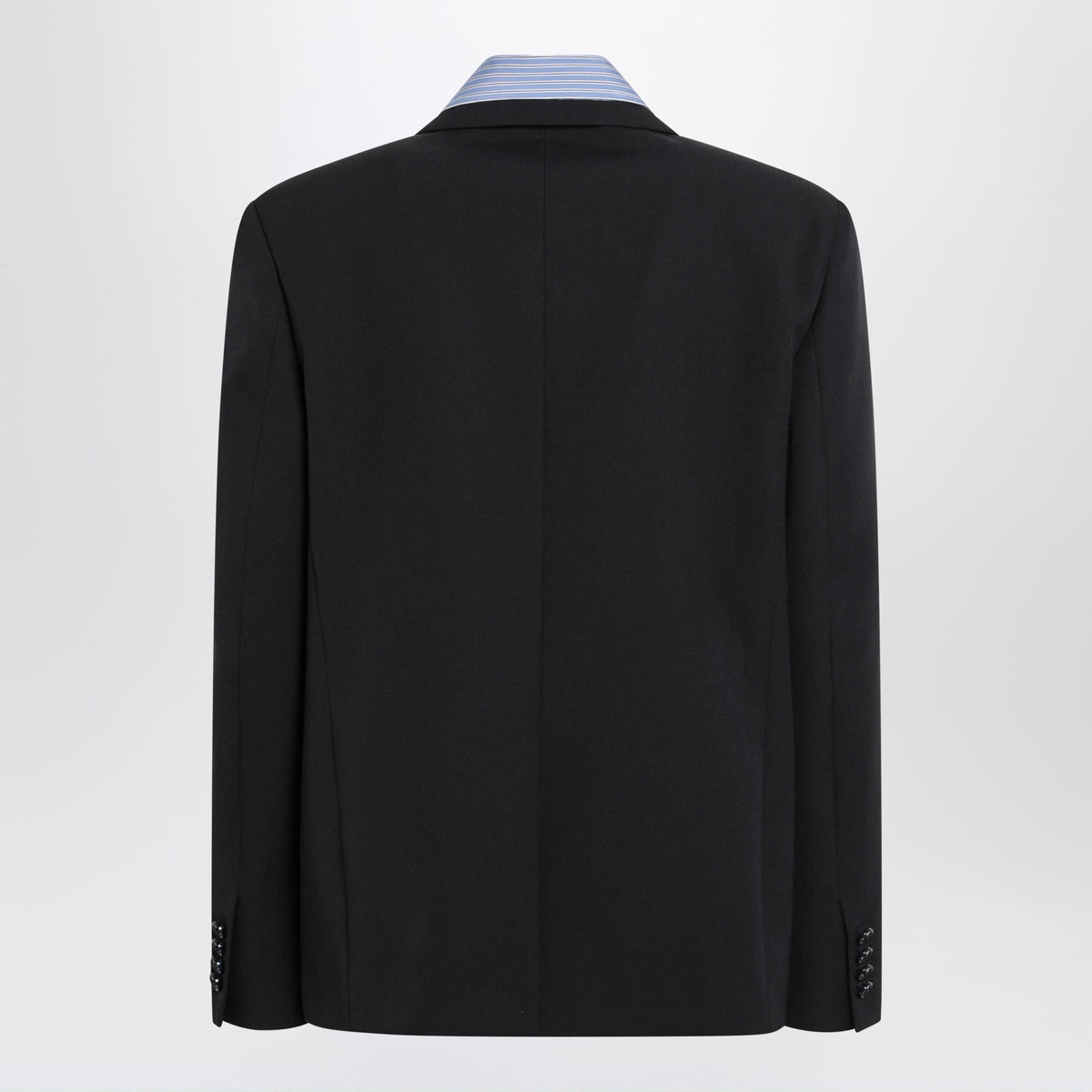 Balenciaga Dark Blue Hybrid Overshirt In Wool Twill Men BALENCIAGA
