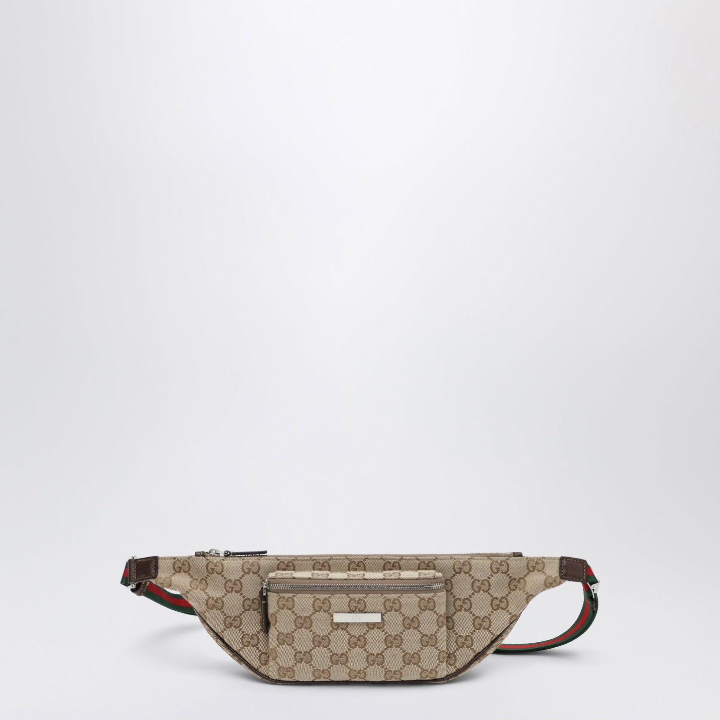 Gucci Flatpack Small Brown Gg Fabric Belt Bag Men GUCCI