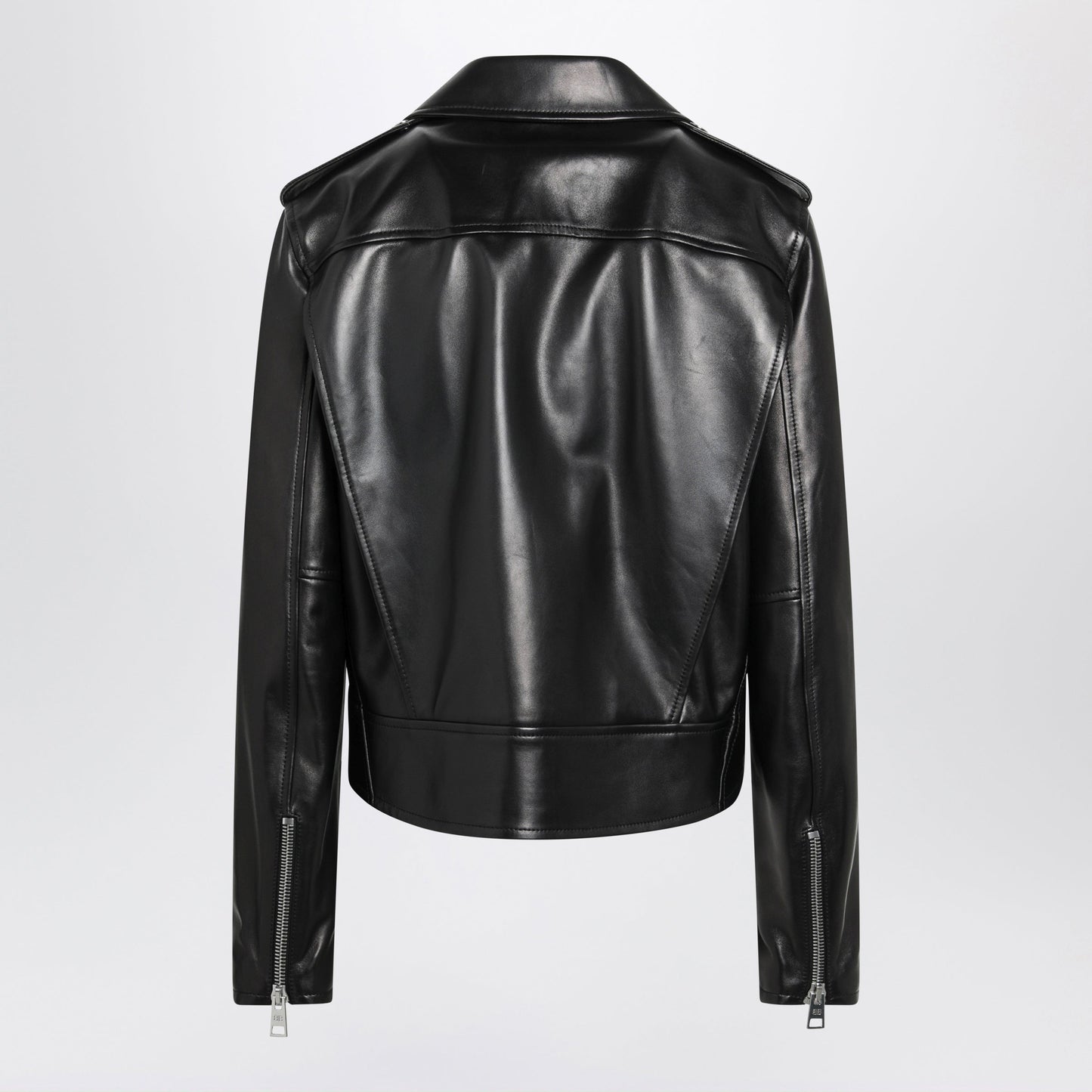 Balenciaga Black Leather Biker Jacket Women BALENCIAGA