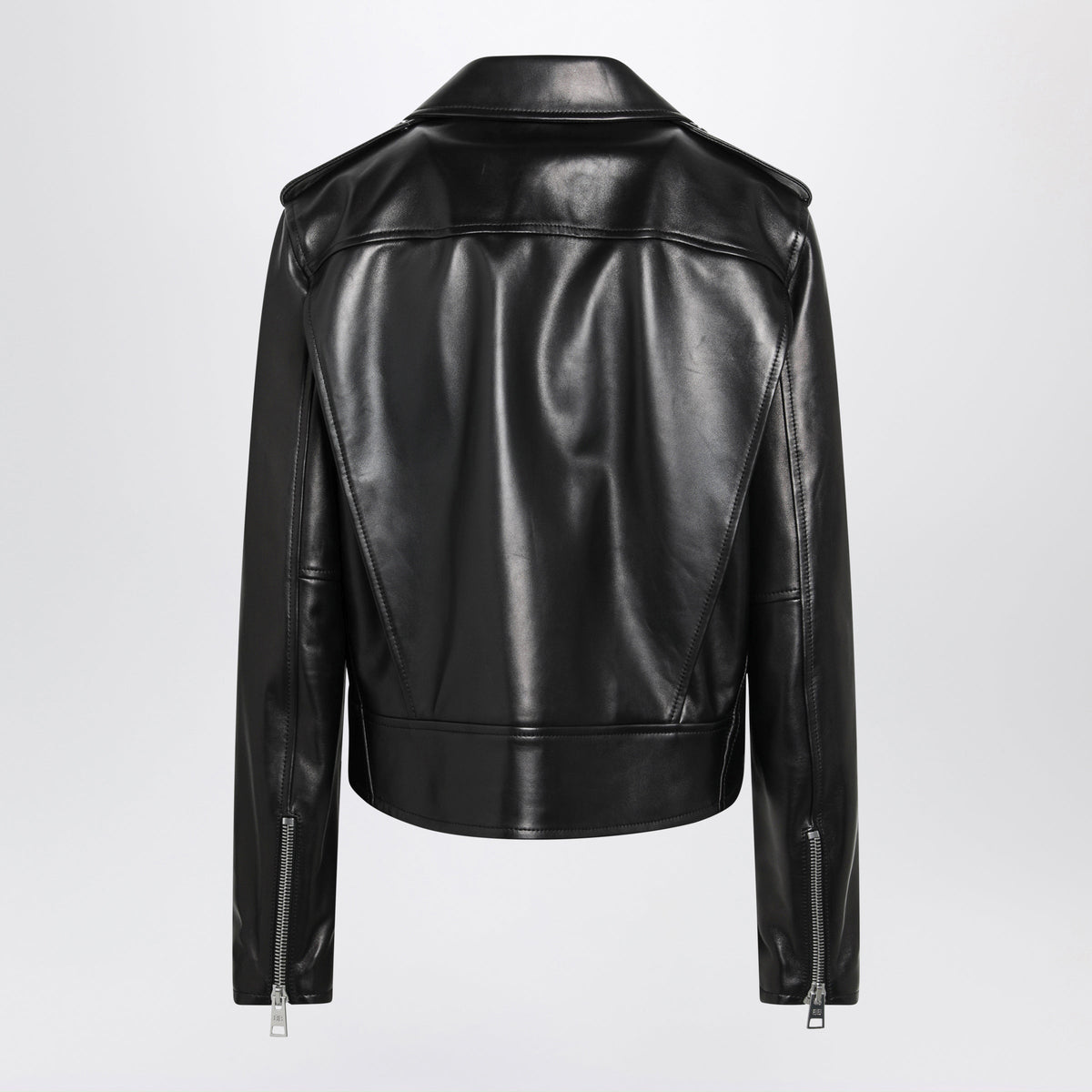 Balenciaga Black Leather Biker Jacket Women BALENCIAGA