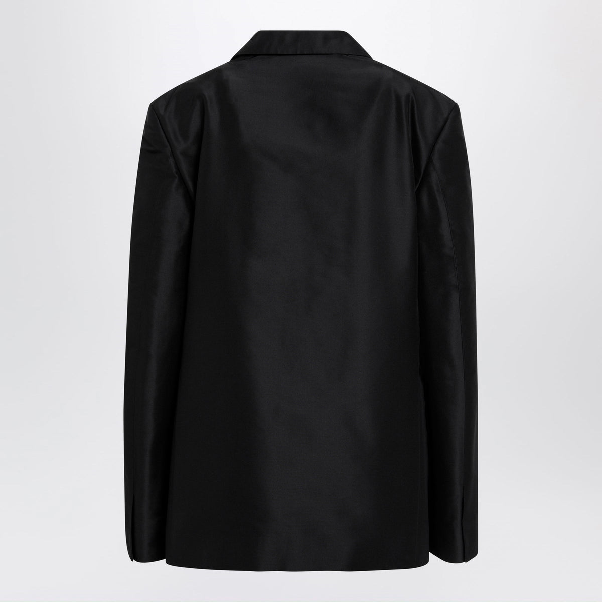 Gucci Oversized Fine Silk Faille Jacket In Black Women GUCCI