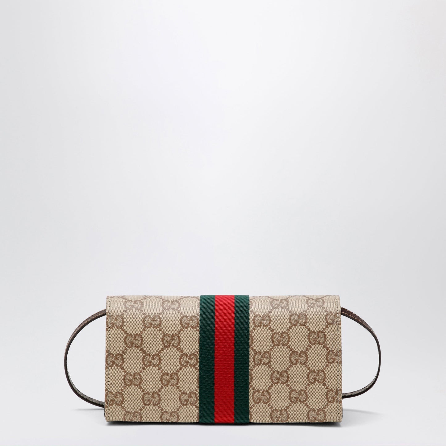 Gucci Small Pouch In Gg Canvas With Web Stripe Women GUCCI