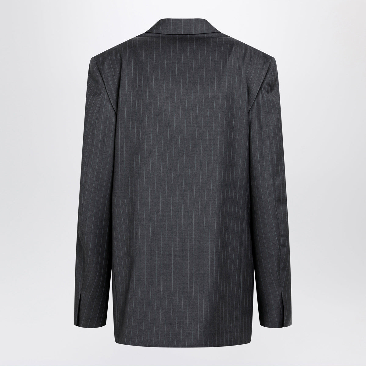 Gucci Grey/Light Blue Pinstripe Wool Jacket Women GUCCI