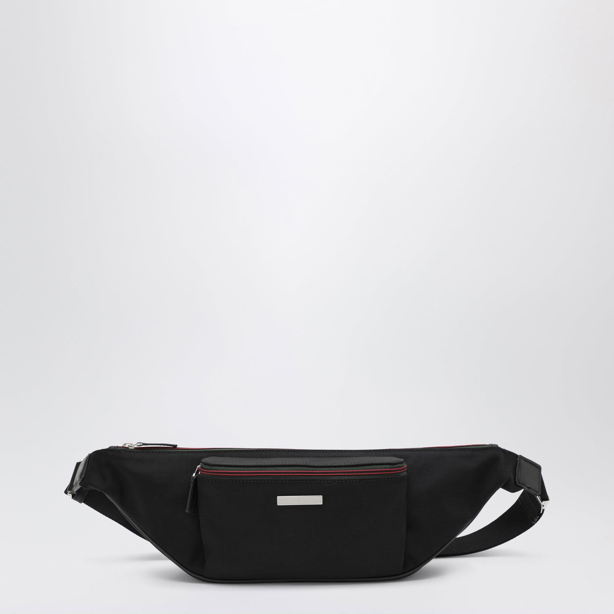 Gucci Flatpack Black Gg Fabric Belt Bag Men GUCCI