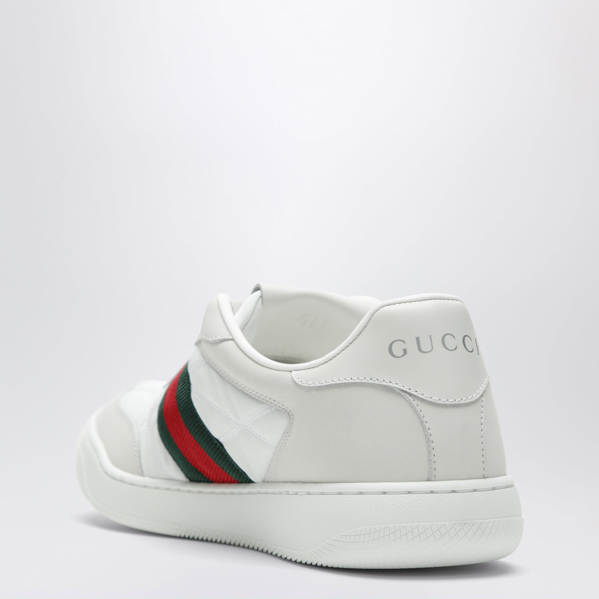 Gucci Screener Grey And White Nylon Sneakers Women GUCCI
