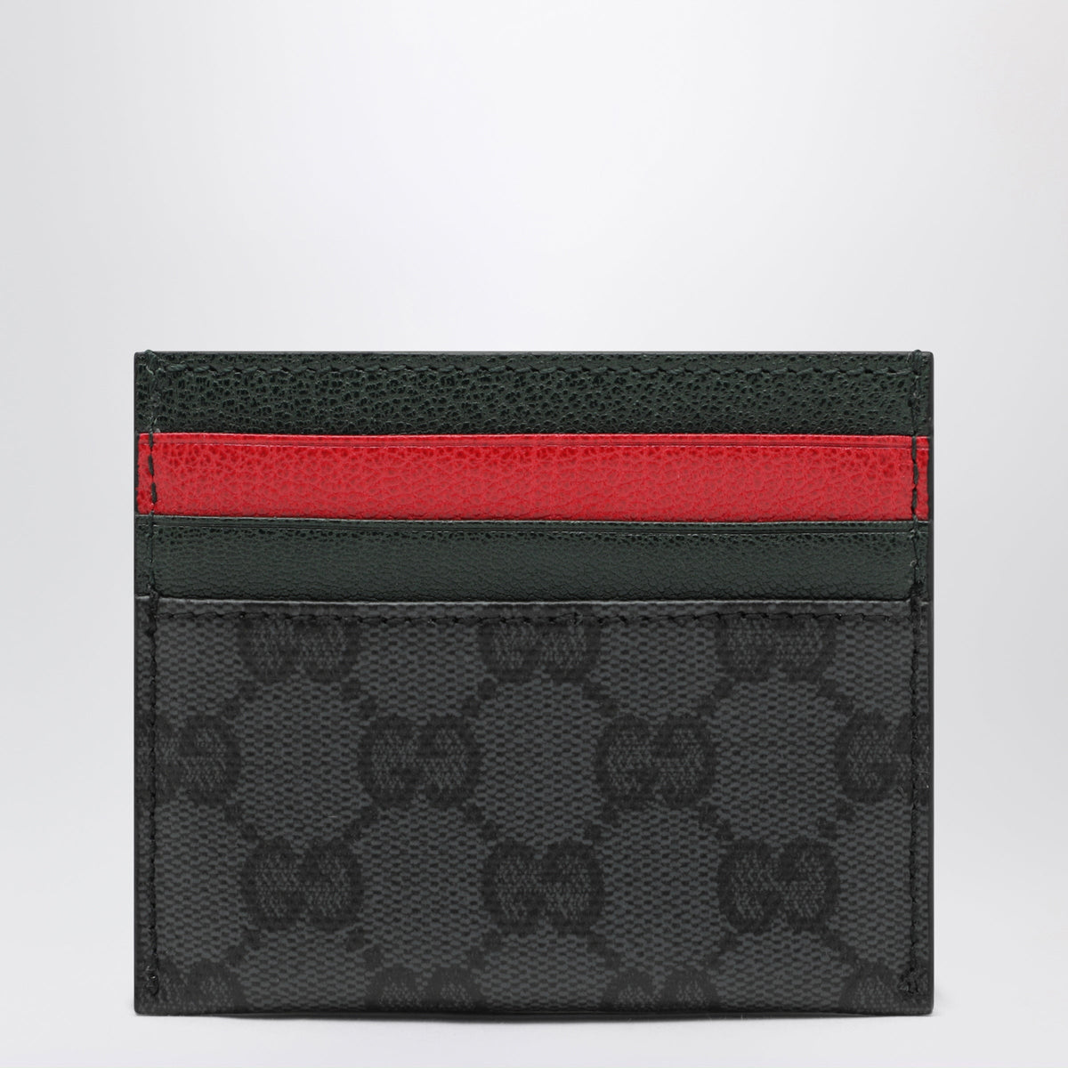 Gucci Black Gg Supreme Canvas Card Holder Men GUCCI