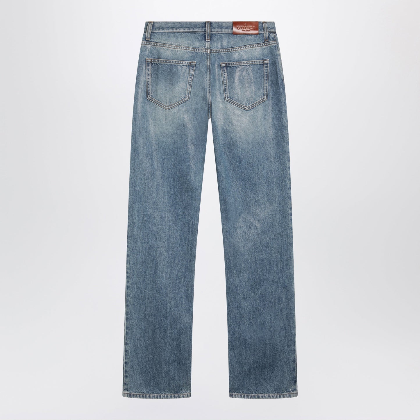 Gucci Cotton Denim Trousers With Soft Coating Women GUCCI