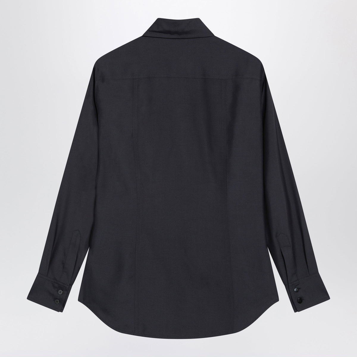 Gucci Ink-Colored Silk Poplin Shirt Women GUCCI