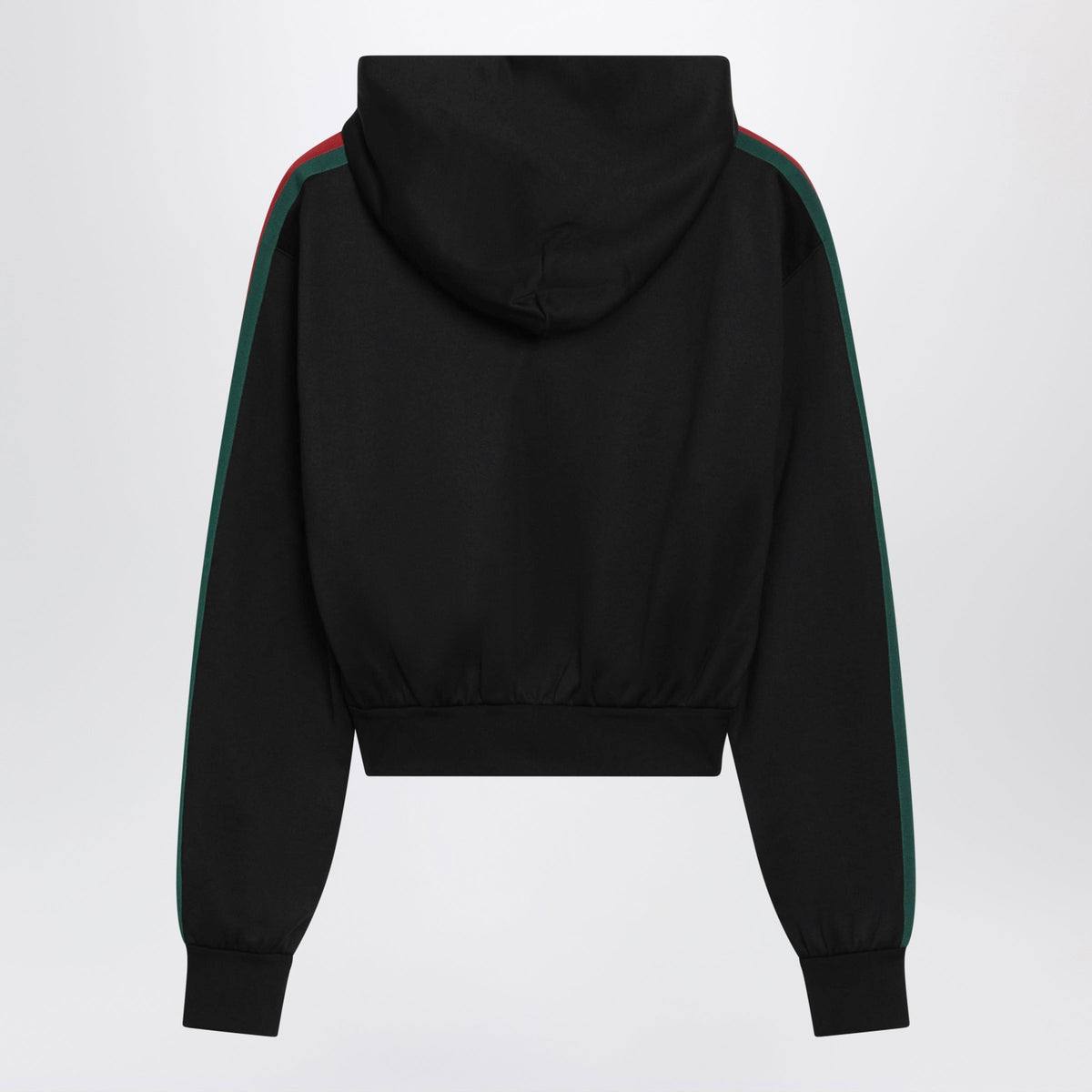 Gucci Black Cropped Zip-Up Sweatshirt In Cotton Blend Women GUCCI