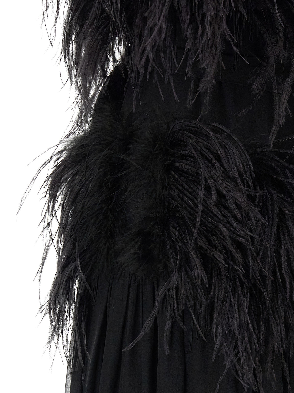 Alberta Ferretti Women Chiffon And Feather Dress ALBERTA FERRETTI