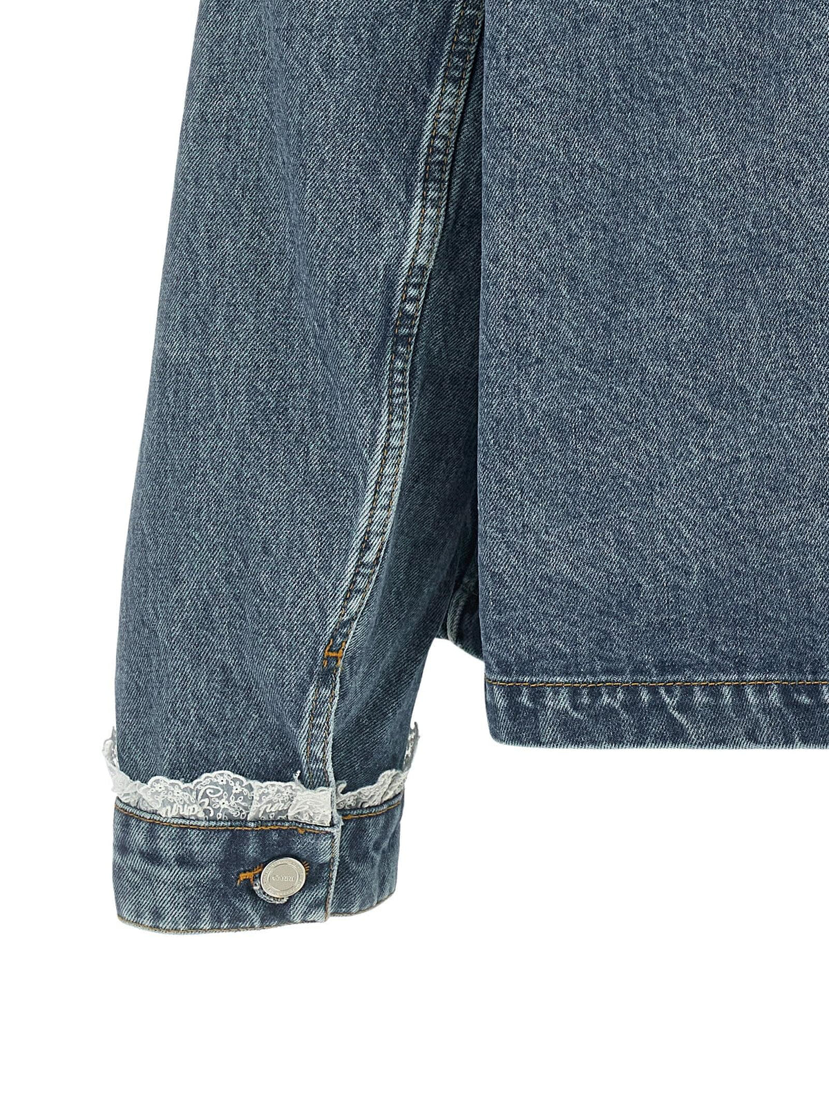Ganni Women Denim And Lace Jacket GANNI