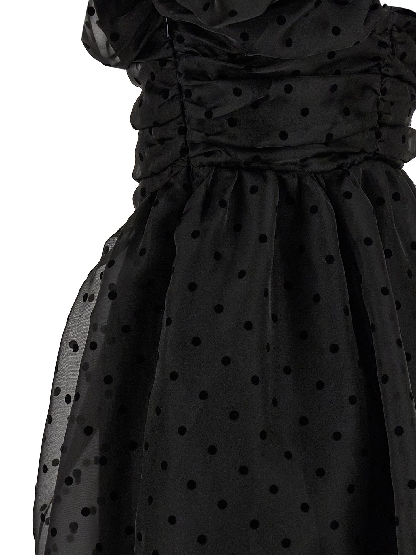 Ganni Women 'Black Organza Ruched' Dress GANNI