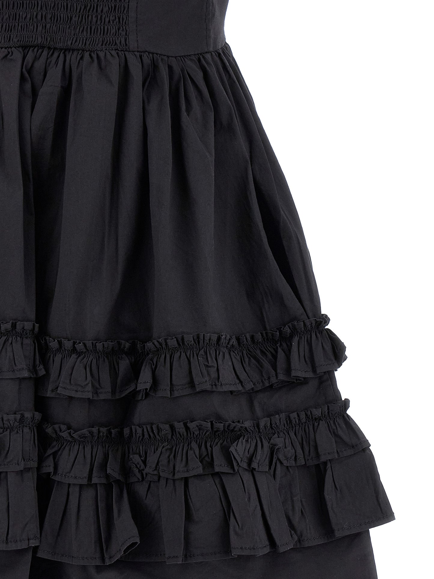Ganni Women 'Black Mini Frill' Dress GANNI